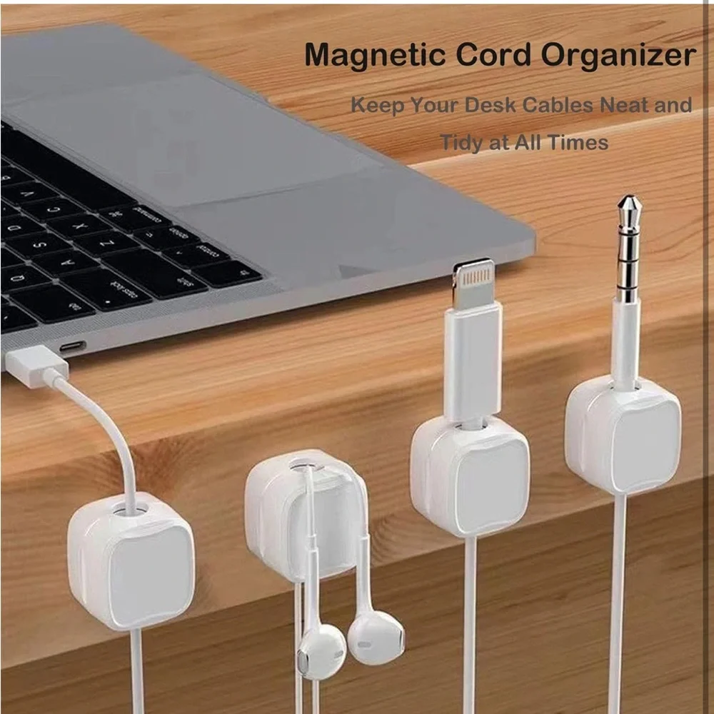 Universal White Cable Protector Clips for Lightning, USB-C, and Micro USB
